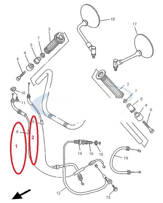 YAMAHA,SAJLA GASA  (1),XV 250 VIRAGO