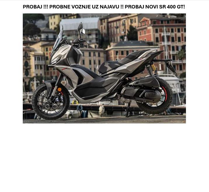 NOVA! APRILIA  SR400 GT! PROBAJ!